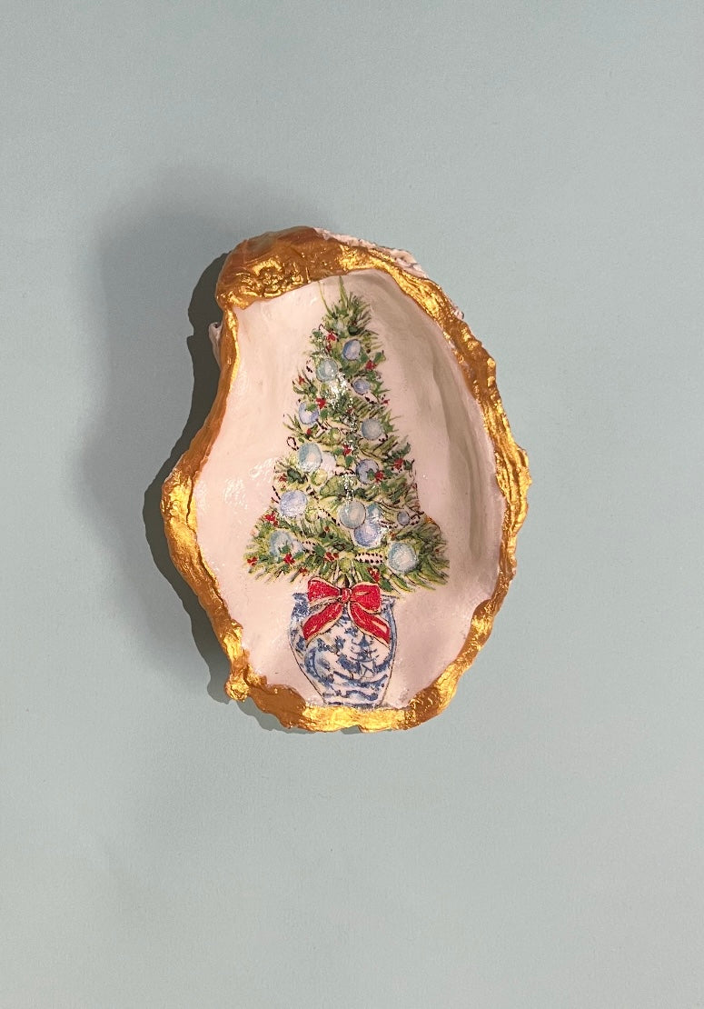 Christmas Tree Oyster Ring Dish