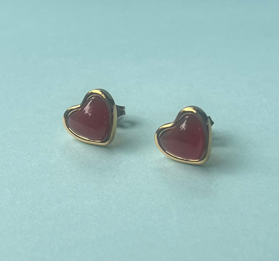 The Rojo Heart Earrings